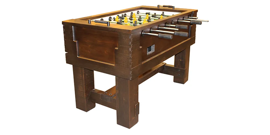 rustic foosball front view